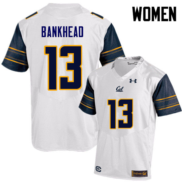 Women #13 Greyson Bankhead Cal Bears (California Golden Bears College) Football Jerseys Sale-White